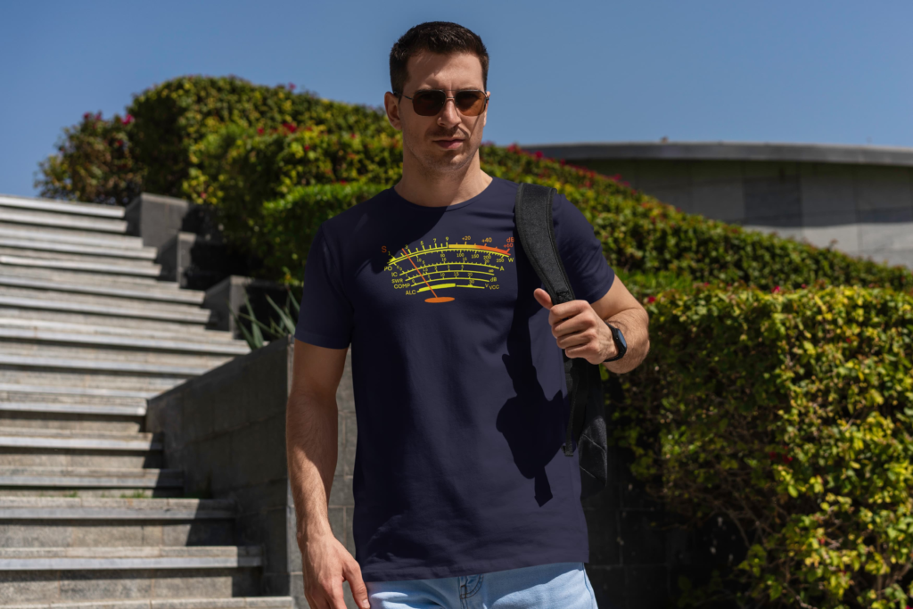 Ham Radio T-shirt - Customize Call Sign S-meter Shirt