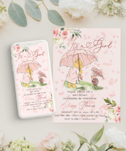 Winnie the Pooh Baby Shower Invitation