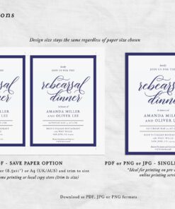 Wedding Rehearsal Dinner Invitation Template